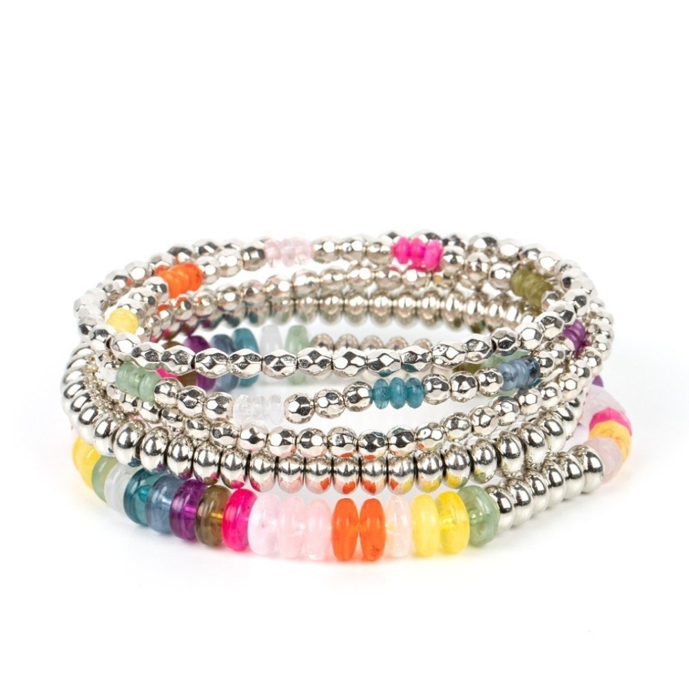 Colorful Beaded Bracelet Set Pristine Pixie Dust Multi Bracelet Stretchy Fashion